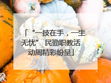 “一技在手，一生无忧” 民勤职教活动周精彩纷呈