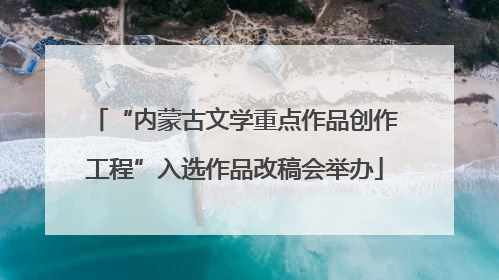 “内蒙古文学重点作品创作工程”入选作品改稿会举办