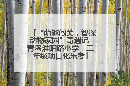 “萌趣闯关，智探动物家园”奇遇记 青岛淮阳路小学一二年级项目化乐考