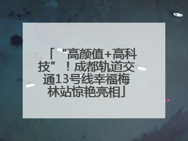 “高颜值+高科技”！成都轨道交通13号线幸福梅林站惊艳亮相