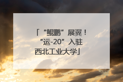 “鲲鹏”展翼！“运-20”入驻西北工业大学