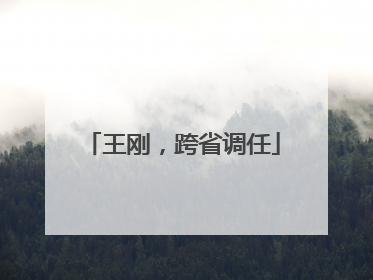 王刚，跨省调任
