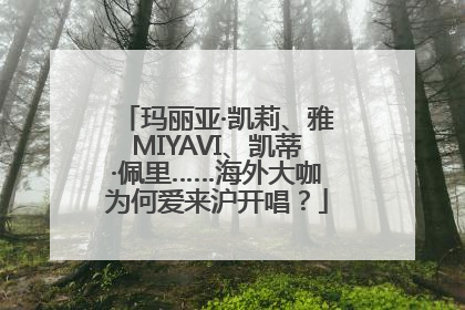 玛丽亚·凯莉、雅MIYAVI、凯蒂·佩里……海外大咖为何爱来沪开唱？
