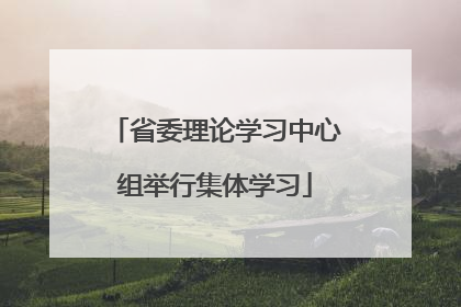 省委理论学习中心组举行集体学习