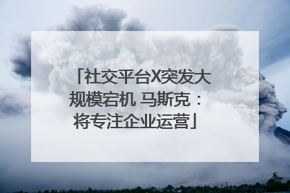 社交平台X突发大规模宕机 马斯克：将专注企业运营