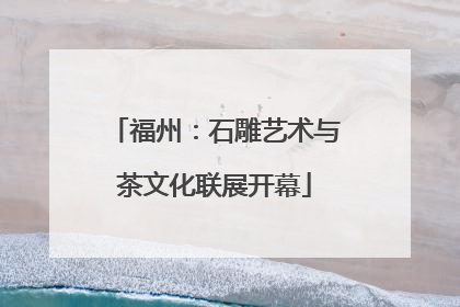 福州：石雕艺术与茶文化联展开幕
