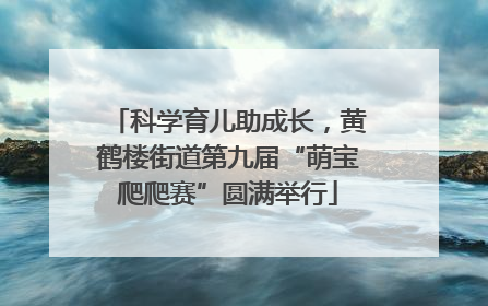 科学育儿助成长，黄鹤楼街道第九届“萌宝爬爬赛”圆满举行
