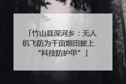 竹山县深河乡：无人机飞防为千亩烟田披上“科技防护甲”