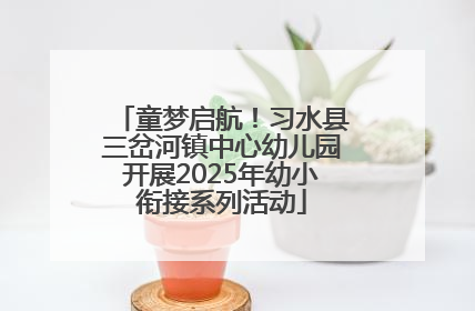 童梦启航！习水县三岔河镇中心幼儿园开展2025年幼小衔接系列活动