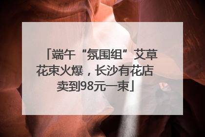 端午“氛围组”艾草花束火爆，长沙有花店卖到98元一束