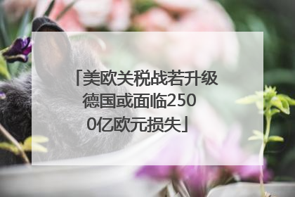 美欧关税战若升级 德国或面临2500亿欧元损失