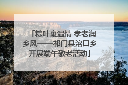 粽叶裹温情 孝老润乡风——祁门县溶口乡开展端午敬老活动