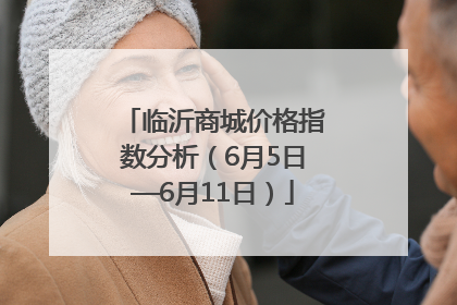 临沂商城价格指数分析（6月5日—6月11日）