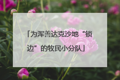为浑善达克沙地“锁边”的牧民小分队