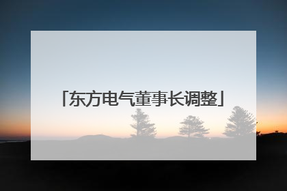 东方电气董事长调整