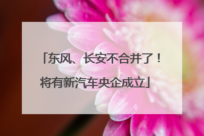 东风、长安不合并了！将有新汽车央企成立