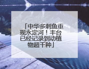 中华多刺鱼重现永定河！丰台已经记录到动植物超千种