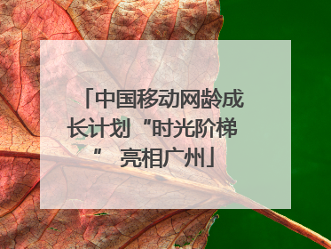 中国移动网龄成长计划“时光阶梯” 亮相广州