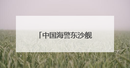 中国海警东沙舰，现身黄岩岛
