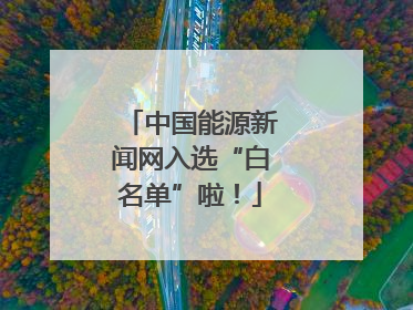 中国能源新闻网入选“白名单”啦！