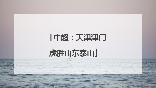 中超：天津津门虎胜山东泰山
