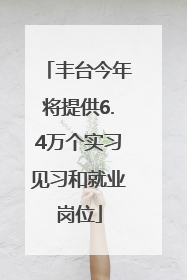 丰台今年将提供6.4万个实习见习和就业岗位
