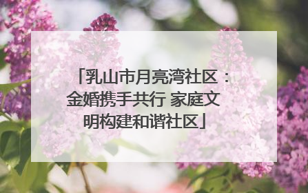 乳山市月亮湾社区：金婚携手共行 家庭文明构建和谐社区