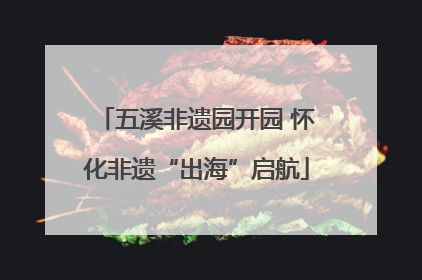 五溪非遗园开园 怀化非遗“出海”启航