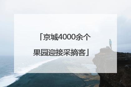 京城4000余个果园迎接采摘客