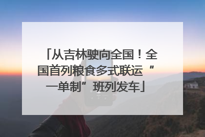 从吉林驶向全国！全国首列粮食多式联运“一单制”班列发车