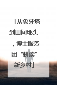 从象牙塔到田间地头，博士服务团“耕读”新乡村