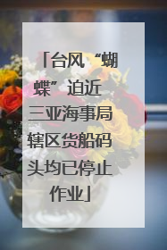 台风“蝴蝶”迫近 三亚海事局辖区货船码头均已停止作业