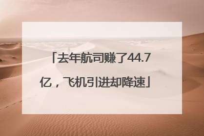 去年航司赚了44.7亿，飞机引进却降速