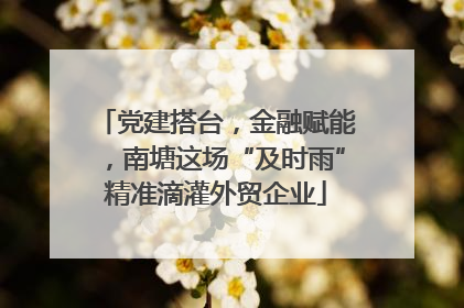 党建搭台，金融赋能，南塘这场“及时雨”精准滴灌外贸企业