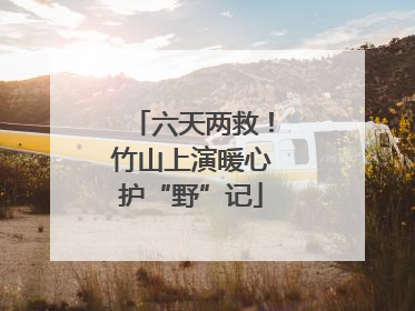 六天两救！竹山上演暖心护“野”记
