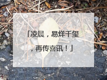凌晨，易烊千玺，再传喜讯！