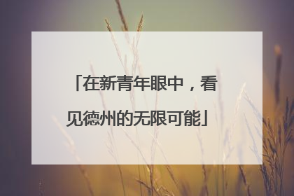 在新青年眼中，看见德州的无限可能
