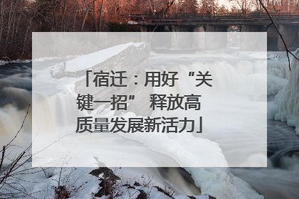 宿迁：用好“关键一招” 释放高质量发展新活力