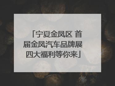 宁夏金凤区 首届金凤汽车品牌展四大福利等你来
