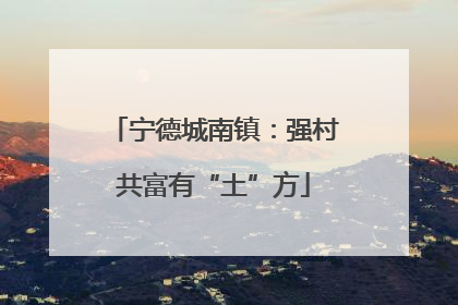 宁德城南镇：强村共富有“土”方
