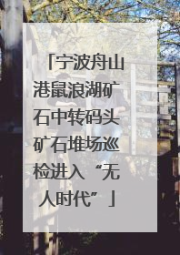 宁波舟山港鼠浪湖矿石中转码头矿石堆场巡检进入“无人时代”