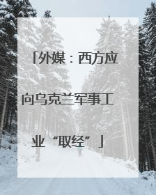 外媒：西方应向乌克兰军事工业“取经”