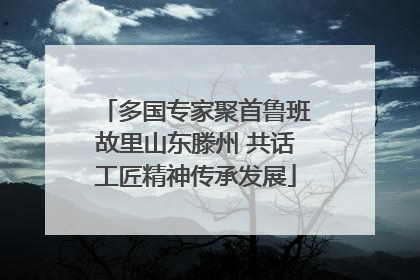 多国专家聚首鲁班故里山东滕州 共话工匠精神传承发展