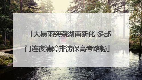 大暴雨突袭湖南新化 多部门连夜清障排涝保高考路畅