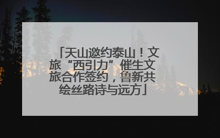 天山邀约泰山！文旅“西引力”催生文旅合作签约，鲁新共绘丝路诗与远方