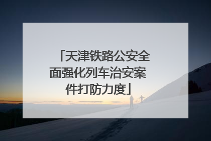 天津铁路公安全面强化列车治安案件打防力度