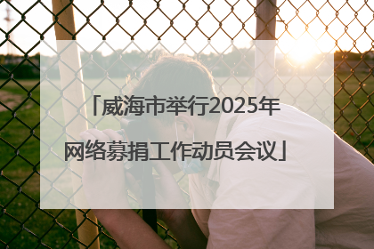 威海市举行2025年网络募捐工作动员会议