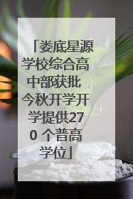 娄底星源学校综合高中部获批 今秋开学开学提供270 个普高学位