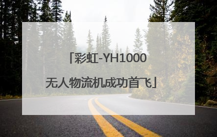 彩虹-YH1000无人物流机成功首飞