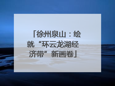 徐州泉山：绘就“环云龙湖经济带”新画卷